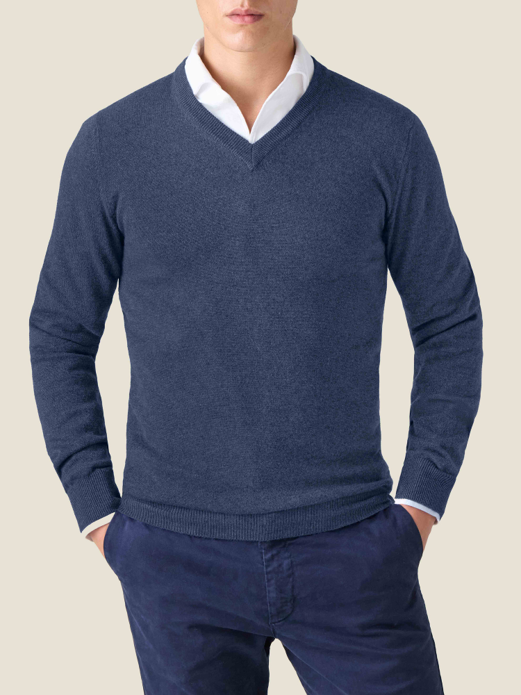 Luca Faloni V Neck2-Ply Cashmere