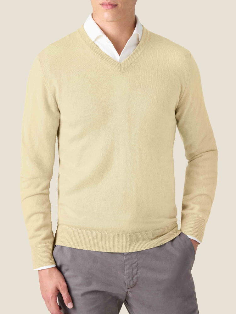 Luca Faloni V Neck2-Ply Cashmere