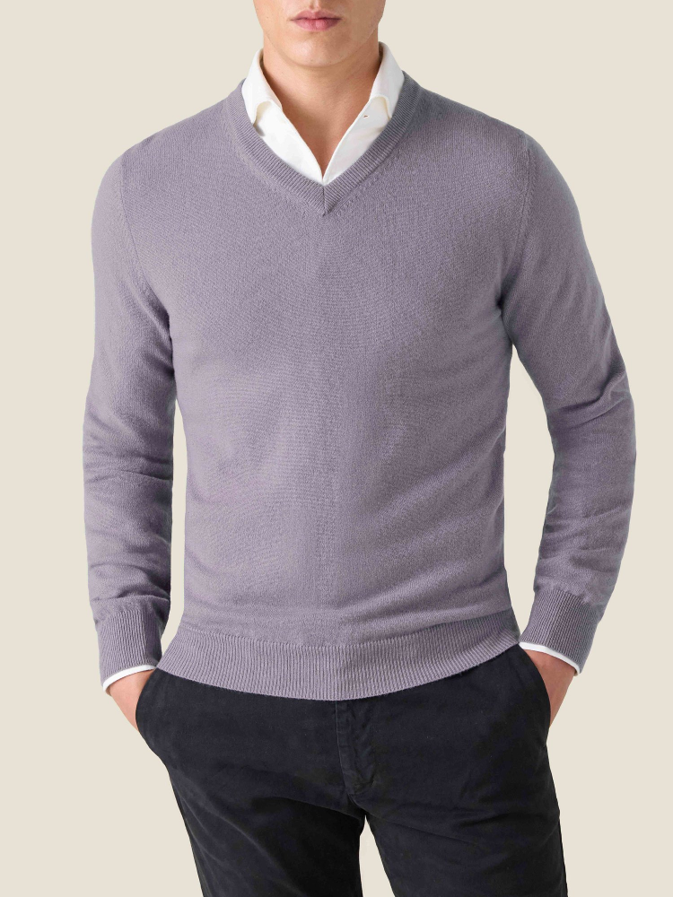 Luca Faloni V Neck2-Ply Cashmere