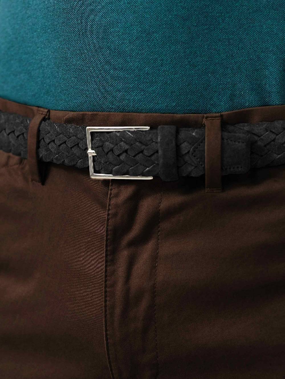 Luca Faloni Woven BeltSuede