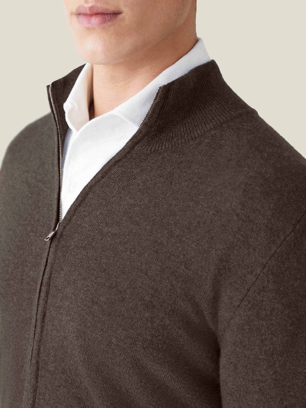 Luca Faloni Zip Cardigan2-Ply Cashmere