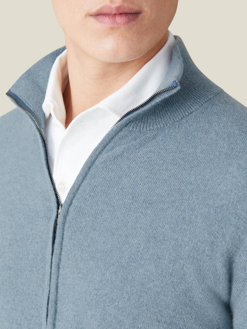 Luca Faloni Zip Cardigancashmere A 2 Fili