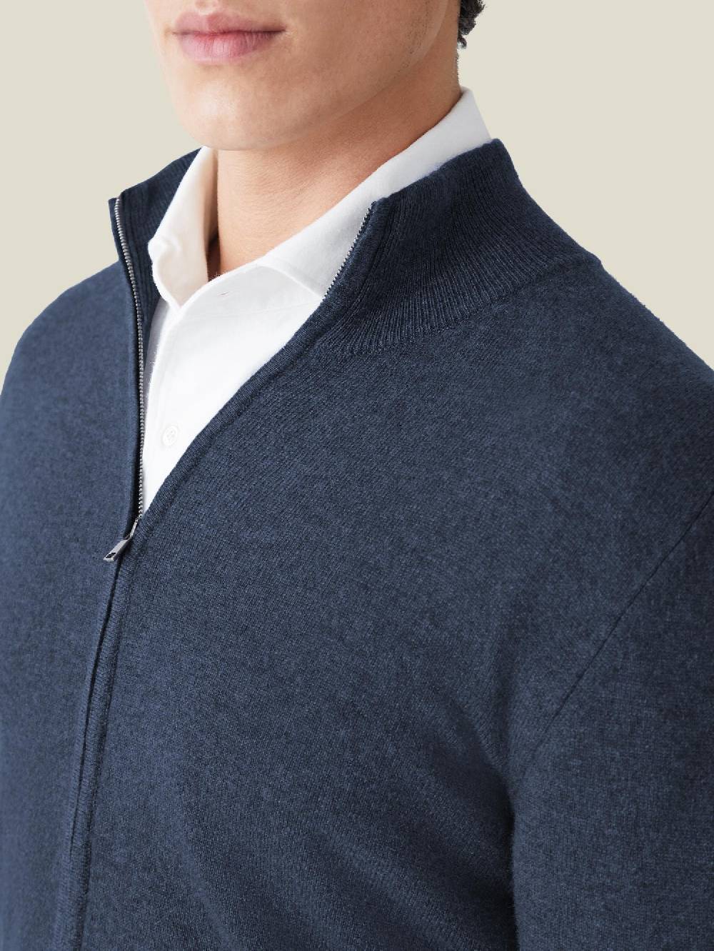 Luca Faloni Zip Cardigancashmere A 2 Fili