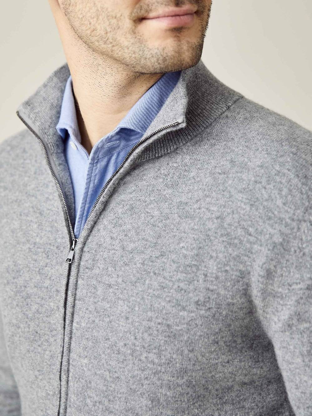 Luca Faloni Zip Cardigancashmere A 2 Fili