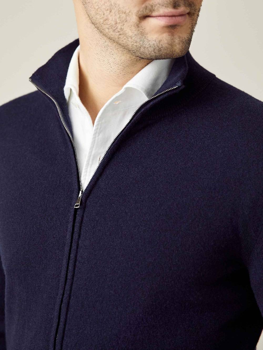 Luca Faloni Zip Cardigancashmere A 2 Fili