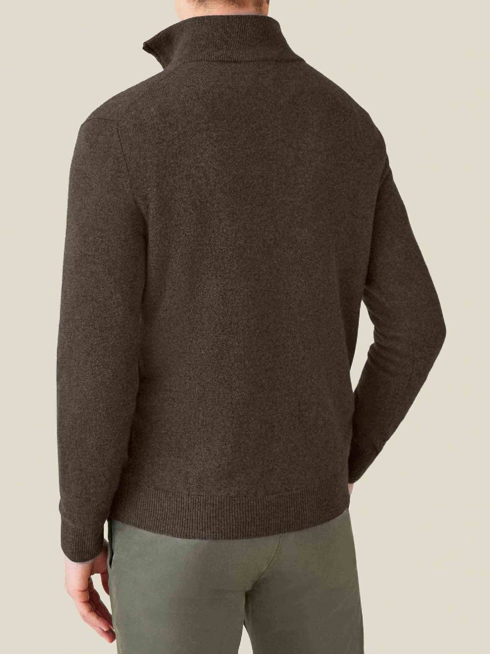 Luca Faloni Zip-up2-Ply Cashmere