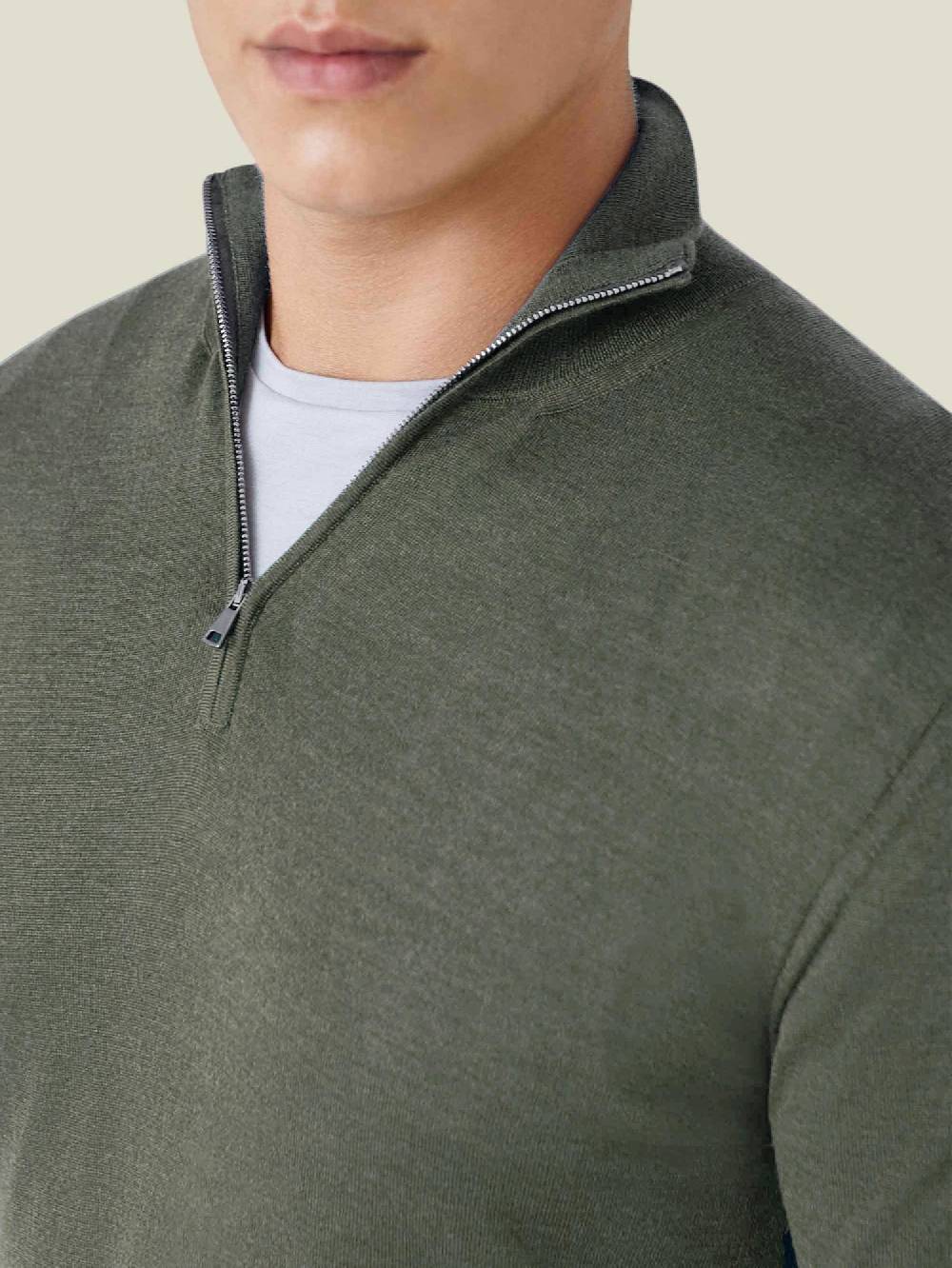 Luca Faloni Maglia Con Collo Mezza ZipSeta-Cashmere