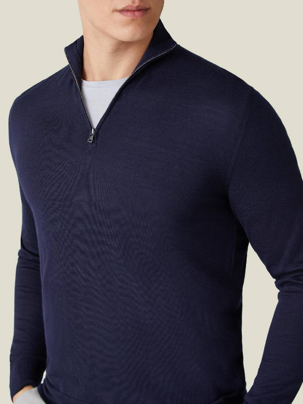 Luca Faloni Maglia Con Collo Mezza ZipSeta-Cashmere