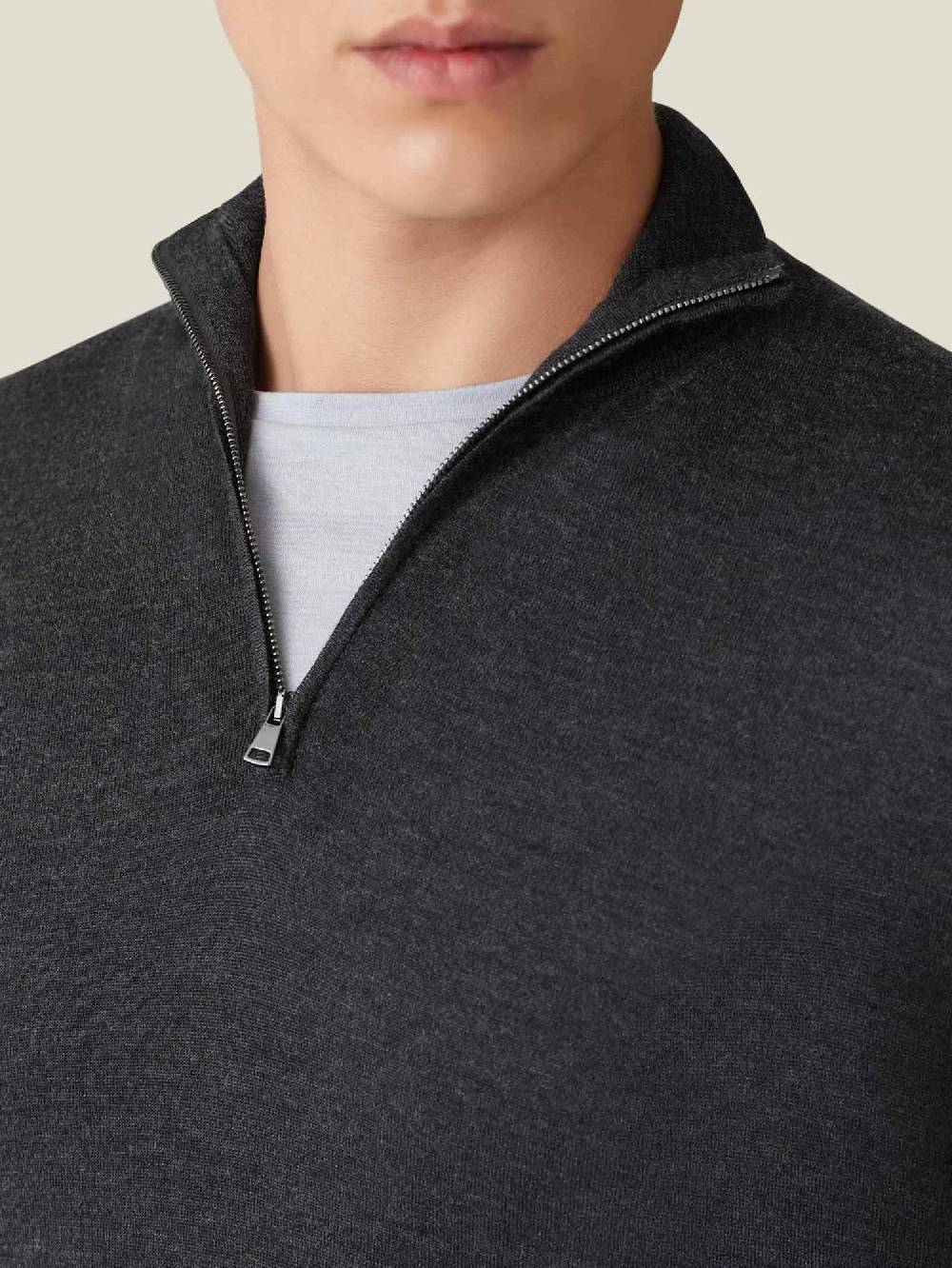 Luca Faloni Maglia Con Collo Mezza ZipSeta-Cashmere