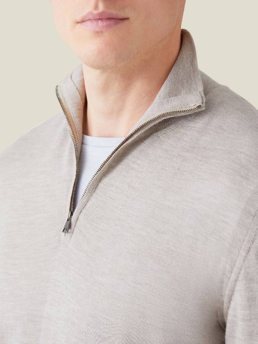 Luca Faloni Maglia Con Collo Mezza ZipSeta-Cashmere