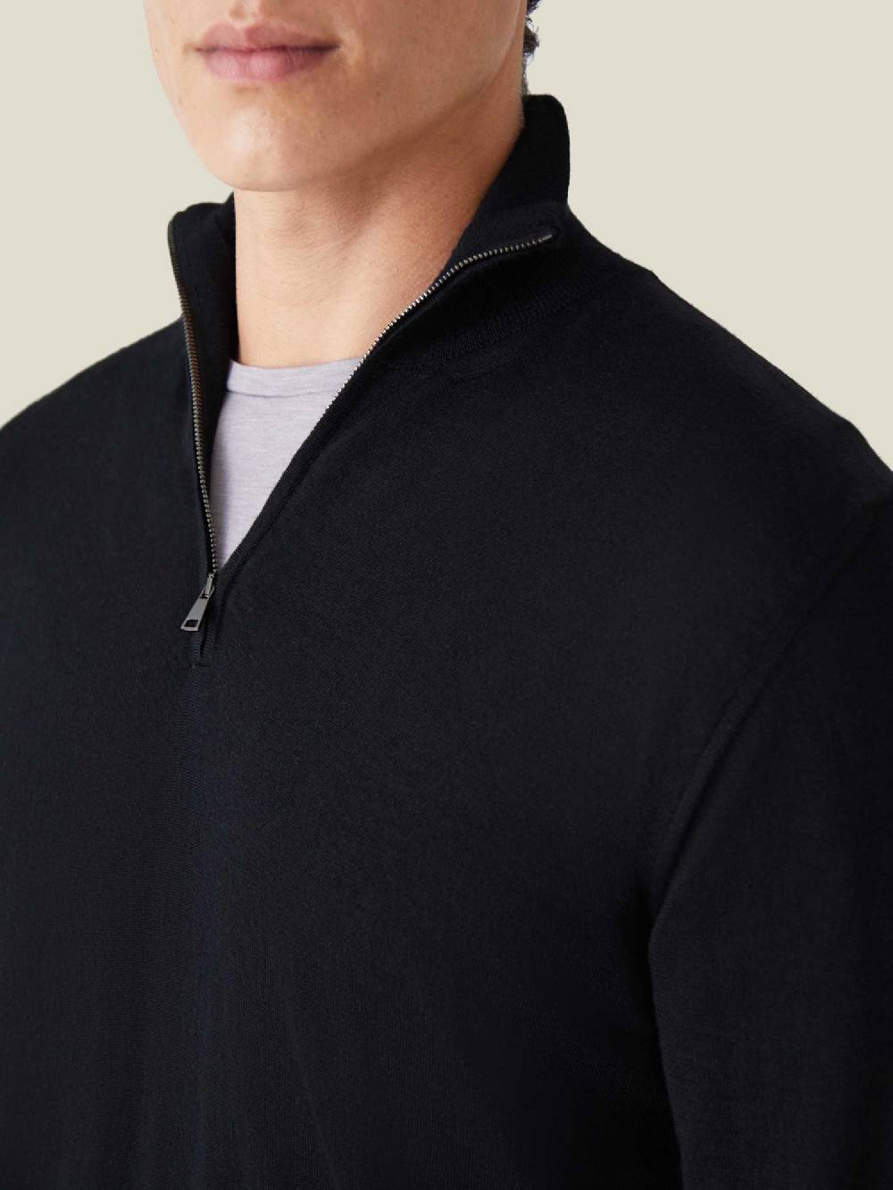 Luca Faloni Maglia Con Collo Mezza ZipSeta-Cashmere