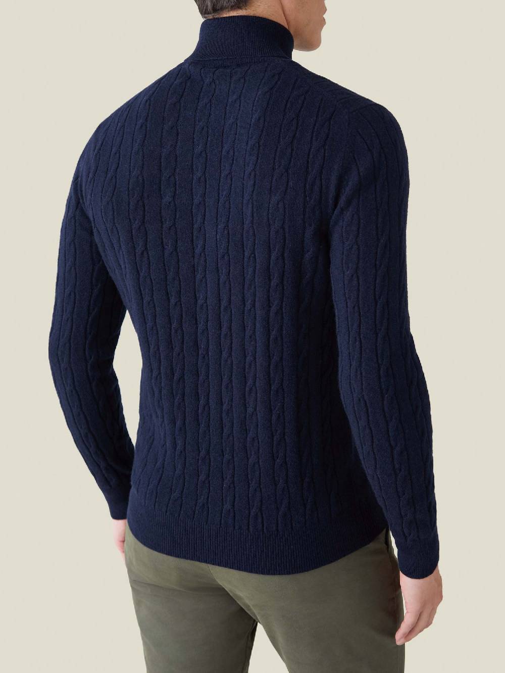 Luca Faloni Maglione Dolcevita Trecciacashmere A 2 Fili