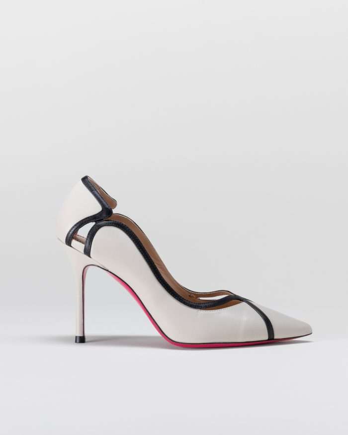 LUCIANO PADOVAN DÉCOLLETÉ FILADELFIA PELLE BIANCO/NERO