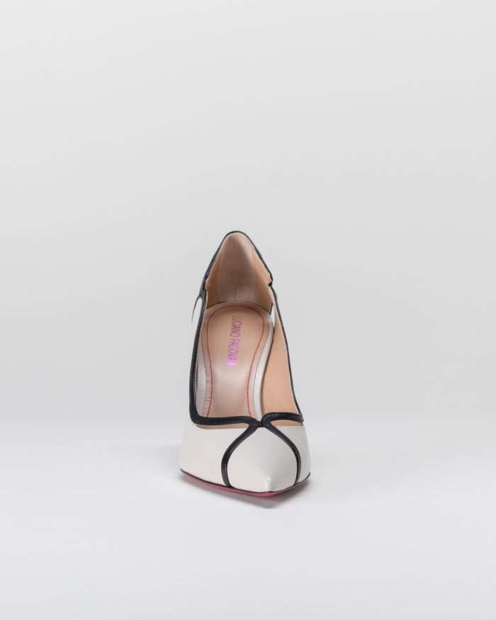 LUCIANO PADOVAN DÉCOLLETÉ FILADELFIA PELLE BIANCO/NERO