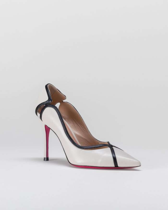 LUCIANO PADOVAN DÉCOLLETÉ FILADELFIA PELLE BIANCO/NERO LUCIANO PADOVAN DÉCOLLETÉ FILADELFIA PELLE BIANCO/NERO