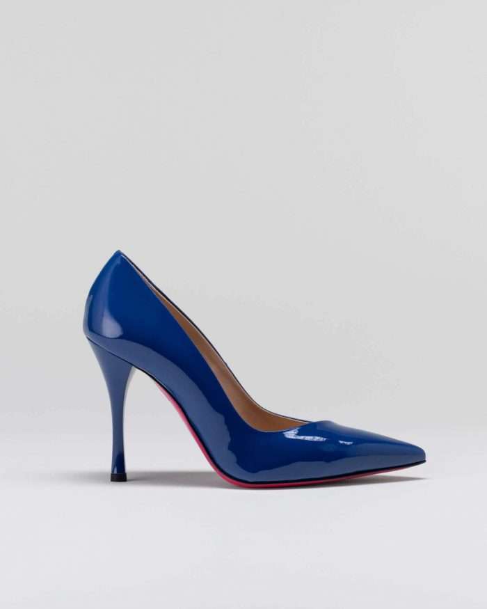 LUCIANO PADOVAN SIMPLE LINE Décolleté Robin PELLE VERNICIATA BLU