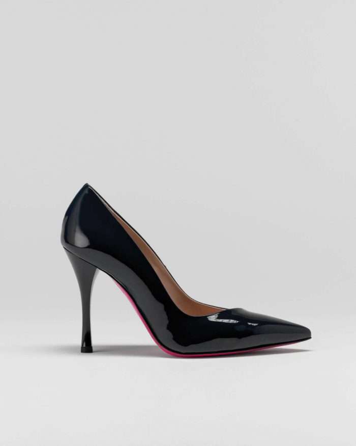 LUCIANO PADOVAN SIMPLE LINE DÉCOLLETÉ ROBIN PELLE VERNICIATA NERO- Luciano Padovan Online Shop