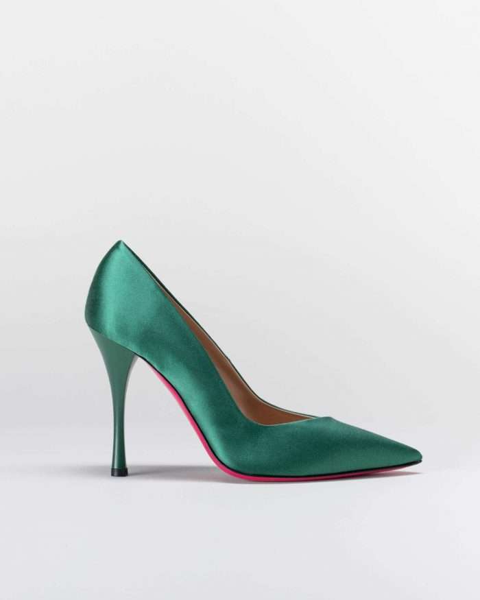 LUCIANO PADOVAN SIMPLE LINE DÉCOLLETÉ ROBIN RASO VERDE