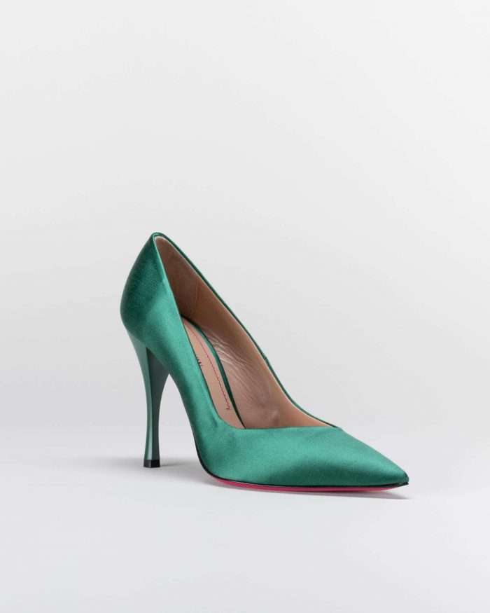 LUCIANO PADOVAN SIMPLE LINE DÉCOLLETÉ ROBIN RASO VERDE LUCIANO PADOVAN SIMPLE LINE DÉCOLLETÉ ROBIN RASO VERDE