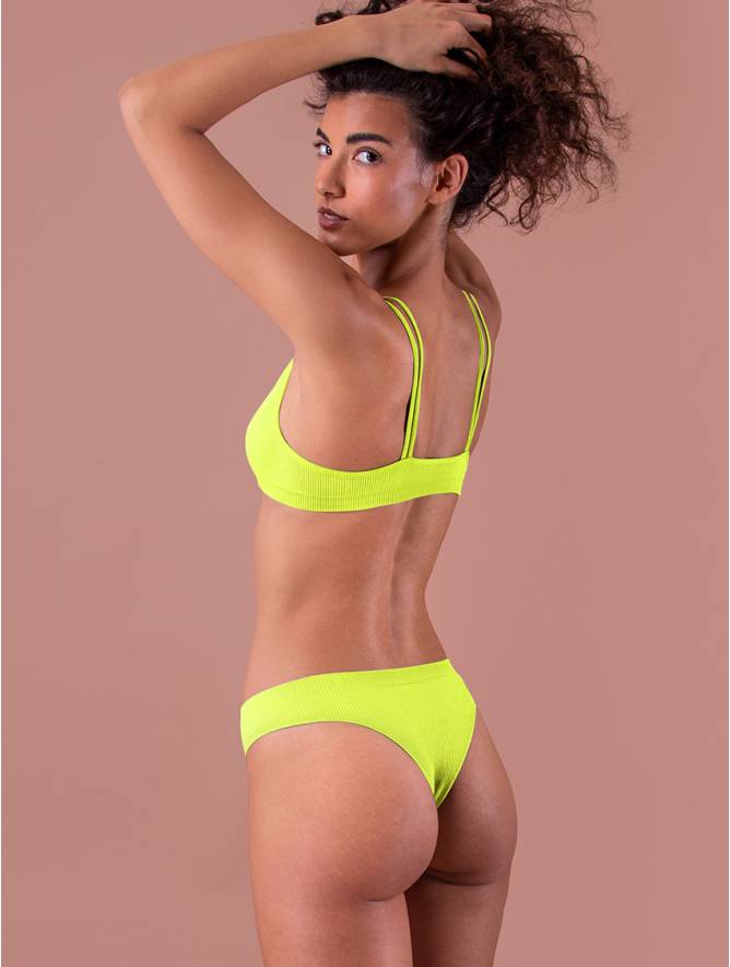 Luigi Di Focenza BRASILIANA DONNA COSTINA RIB GIALLO FLUO'