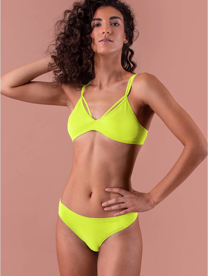 Luigi di Focenza BRASILIANA DONNA COSTINA RIB GIALLO FLUO'