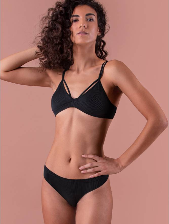 Luigi Di Focenza BRASILIANA DONNA COSTINA RIB NERO