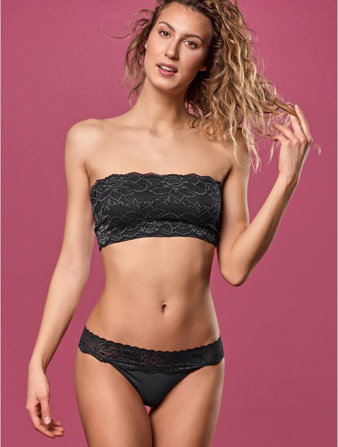 Luigi Di Focenza PERIZOMA DONNA PIZZO NERO