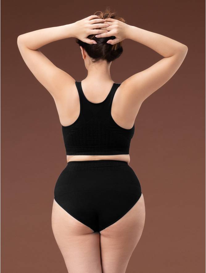 Luigi Di Focenza SLIP DONNA CONTENITIVO MIDI NERO