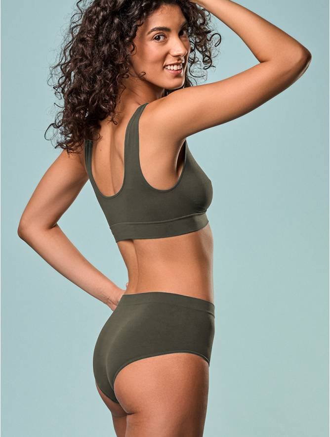 Luigi Di Focenza SLIP DONNA MIDI OLIVA