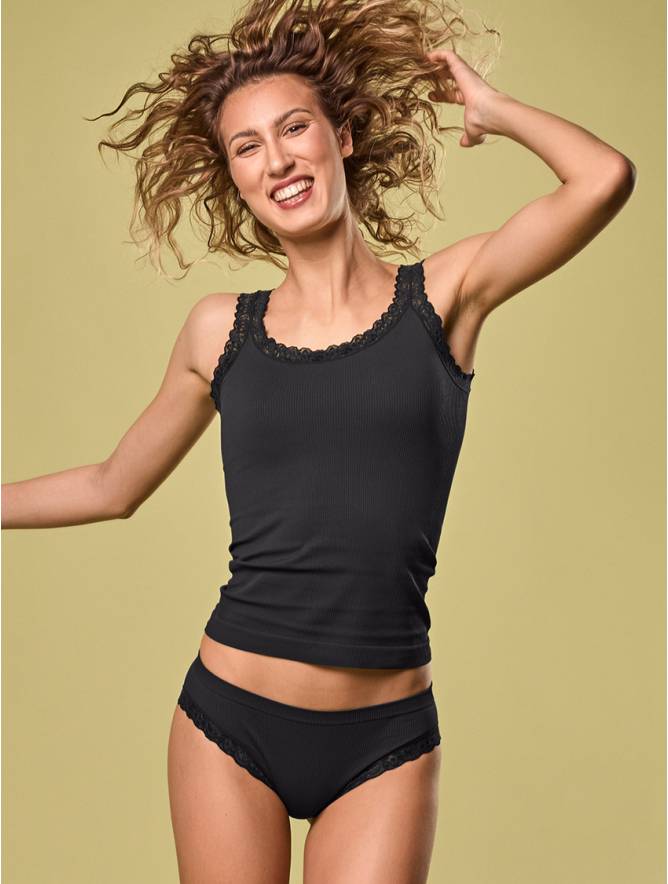 Luigi di Focenza SLIP DONNA PIZZO NERO