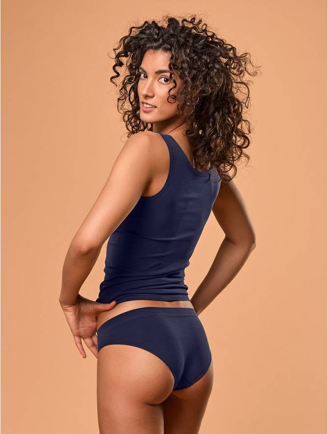 Luigi Di Focenza SLIP DONNA VITA ALTA BLU