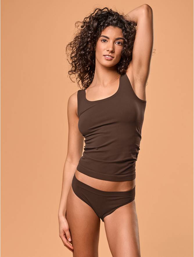 Luigi di Focenza SLIP DONNA VITA ALTA CIOCCOLATO