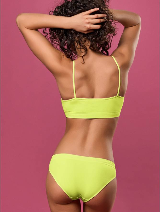 Luigi Di Focenza SLIP DONNA VITA ALTA GIALLO FLUO'