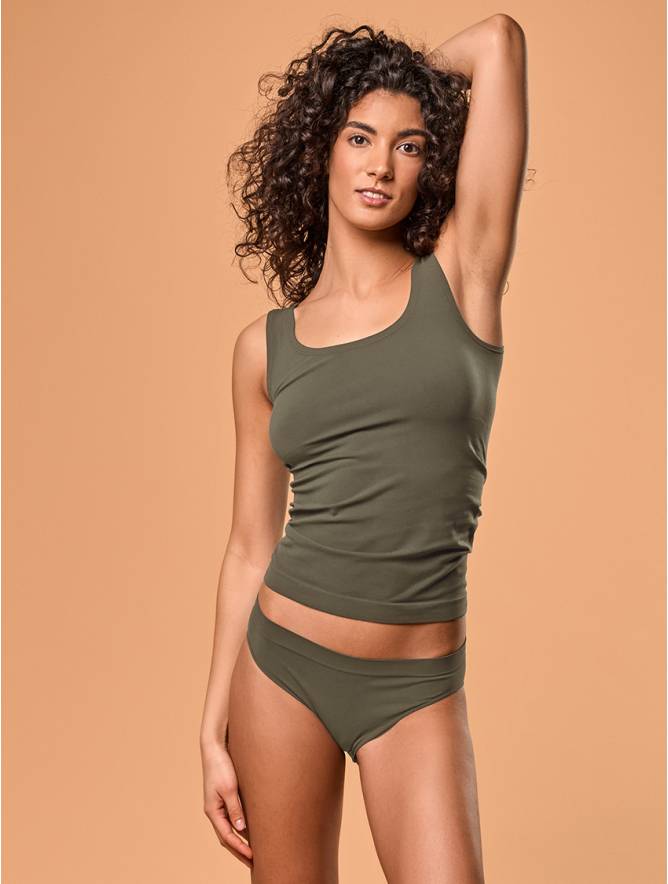 Luigi di Focenza SLIP DONNA VITA ALTA OLIVA