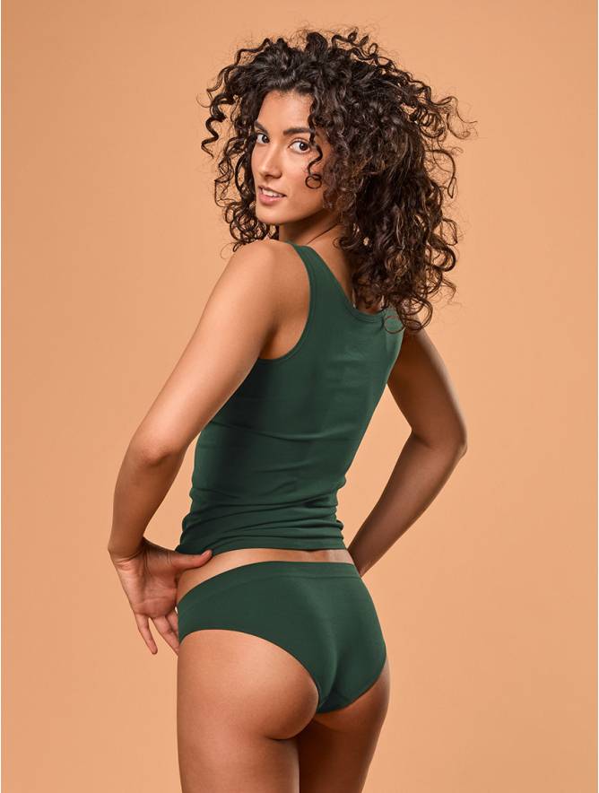 Luigi Di Focenza SLIP DONNA VITA ALTA VERDE SCURO