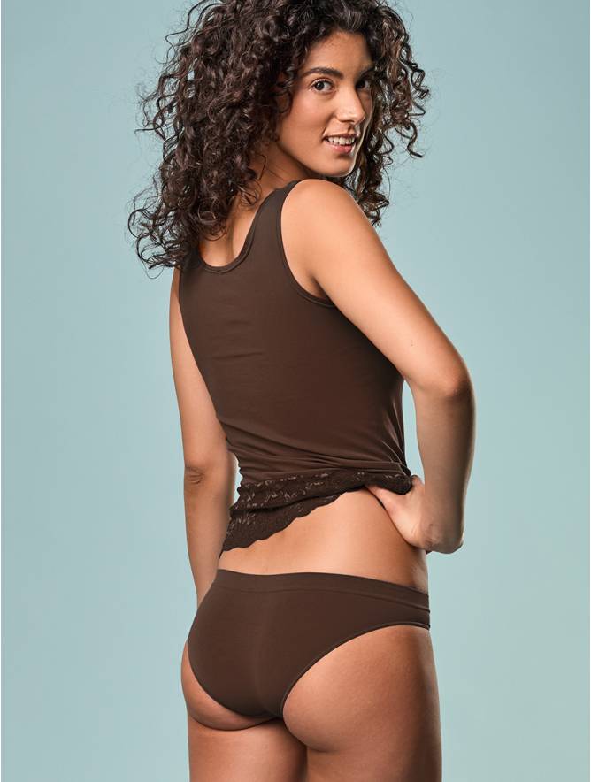 Luigi Di Focenza SLIP DONNA VITA BASSA CIOCCOLATO