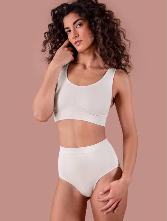 Luigi Di Focenza SLIP DONNA CONTENITIVO MIDI BIANCO