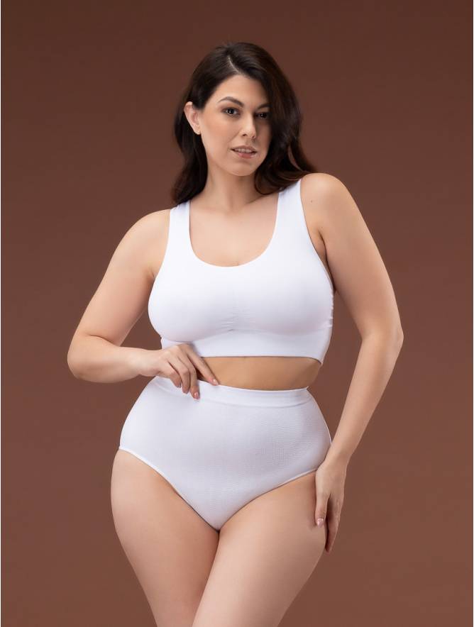 Luigi Di Focenza SLIP DONNA CONTENITIVO MIDI BIANCO