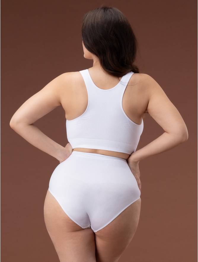 Luigi Di Focenza SLIP DONNA CONTENITIVO MIDI BIANCO