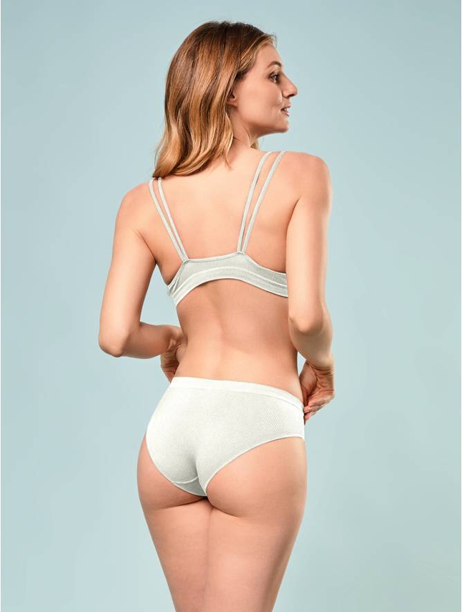 Luigi di Focenza SLIP DONNA V. ALTA COSTINA RIB IVORY