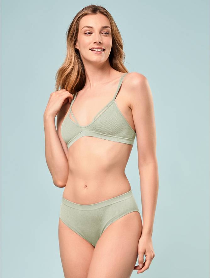 Luigi di Focenza SLIP DONNA V. ALTA COSTINA RIB MENTA