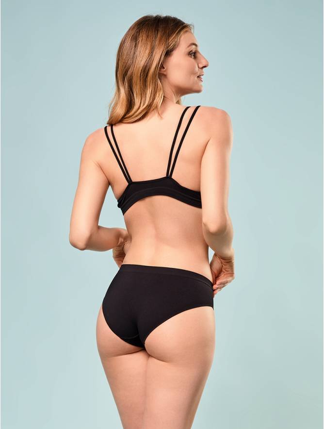 Luigi Di Focenza SLIP DONNA V. ALTA COSTINA RIB NERO