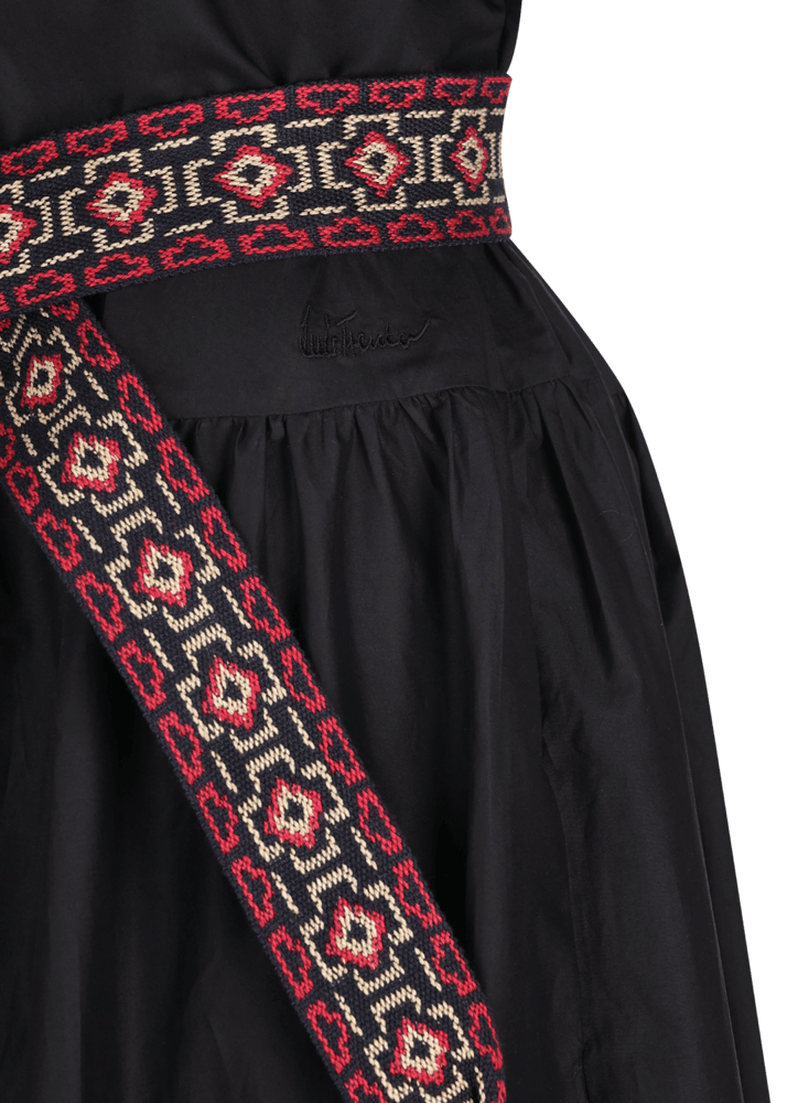 Luis Trenker Abito A Spalle Scoperte Con Gonna A Balze E Cintura Modello Lucamilla