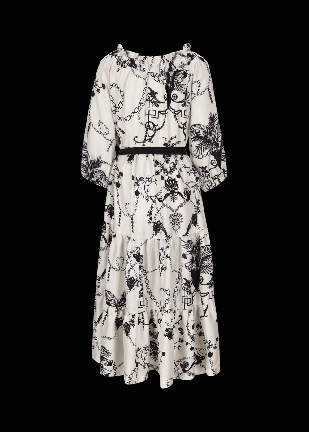 Luis Trenker Abito A Spalle Scoperte In Seta A Fantasia Modello Lucamilla