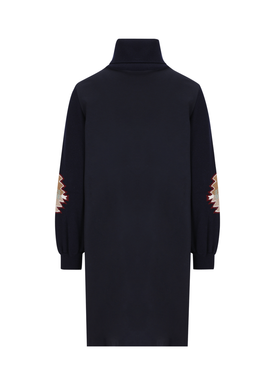 Luis Trenker Abito In Jersey Con Collo Alto Modello Ludaria