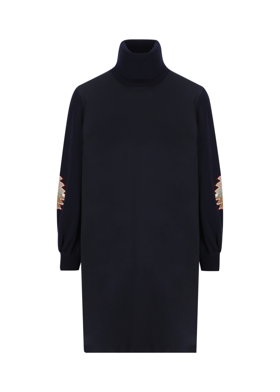 Luis Trenker Abito in jersey con collo alto modello Ludaria