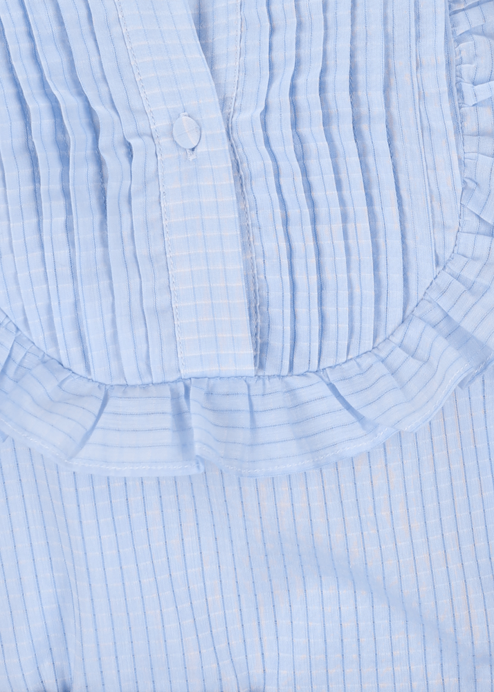 Luis Trenker Abito Lungo In Cotone Con Plastron Modello Luceleste