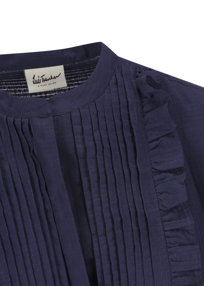 Luis Trenker Abito Lungo In Cotone Con Plastron Modello Luceleste