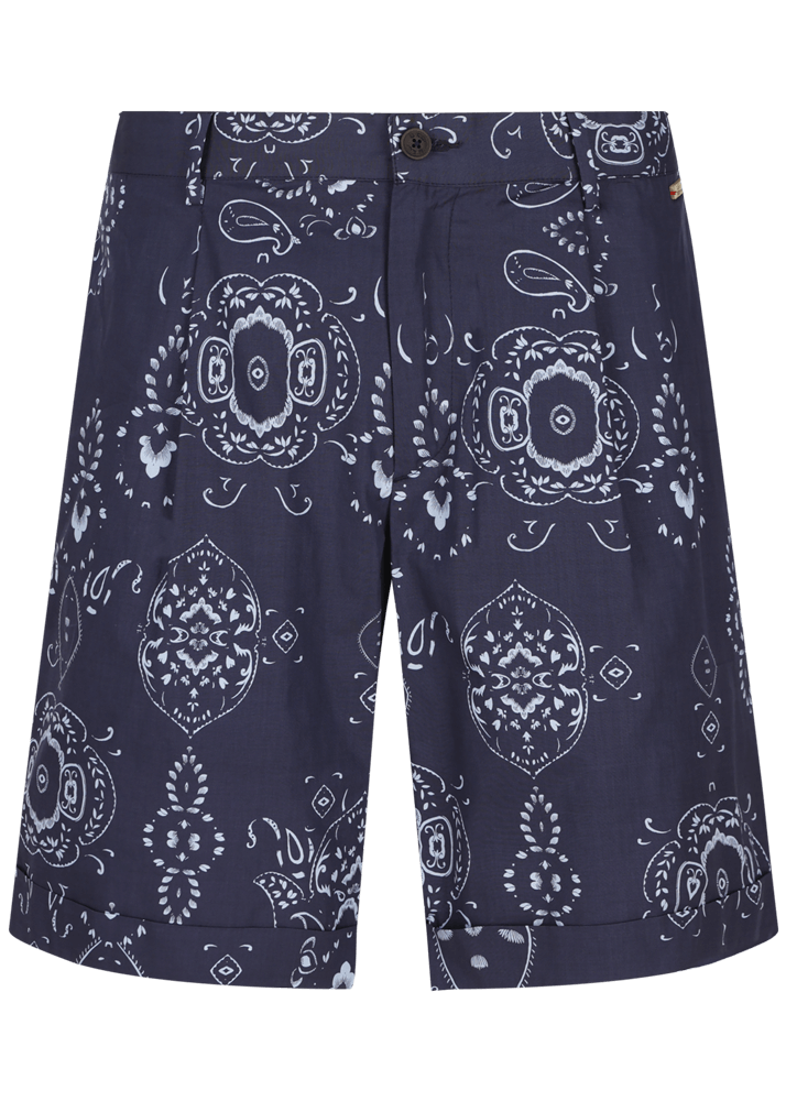 Luis Trenker Bermuda Con Stampa Bandana Modello Lubartl