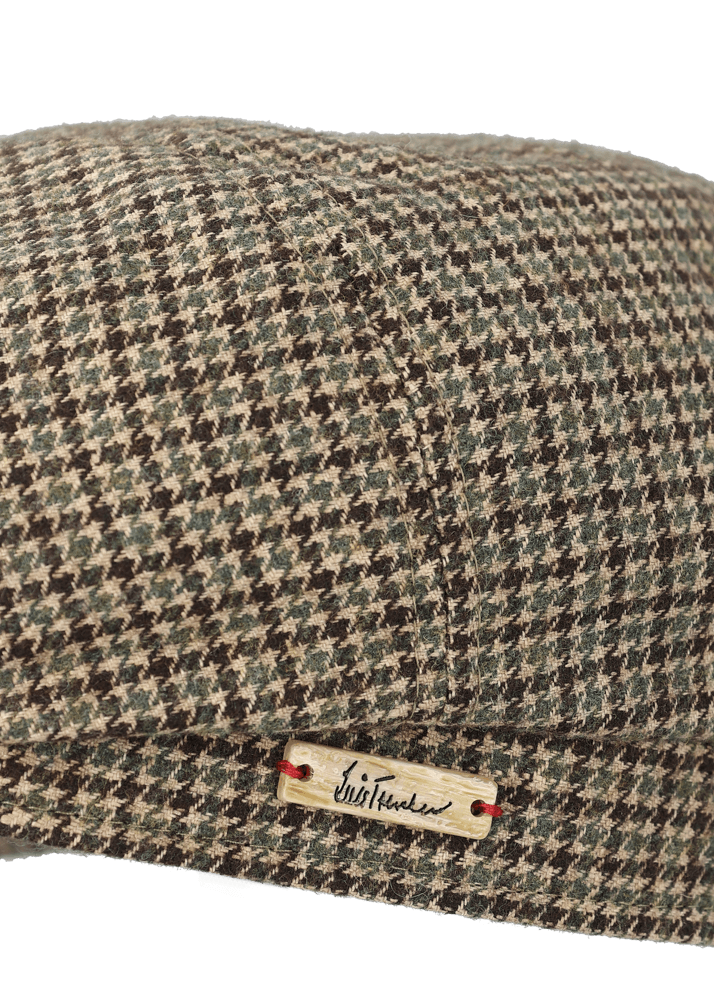 Luis Trenker Berretto Con Visiera E Motivo Pied-de-poule Luondis